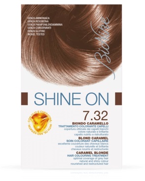 BIONIKE SHINE ON TRATTAMENTO COLORANTE CAPELLI BIONDO CARAMELLO 7.32 - Farmacia Del Monaco