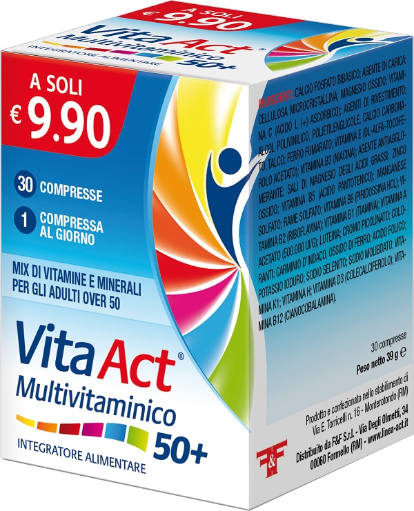 VITA ACT MULTIVITAMINICO 50+ 30 COMPRESSE - Farmacia Del Monaco