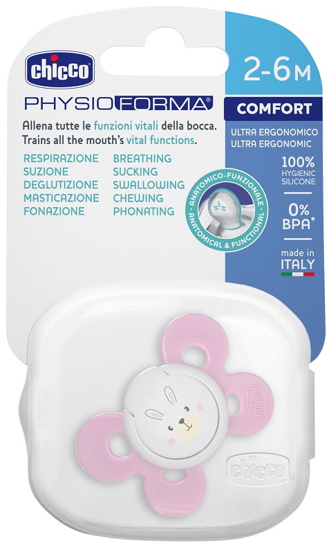 CHICCO SUCCHIETTO COMFORT GIRL IN SILICONE 2-6 MESI 1 PEZZO - Farmacia Del Monaco