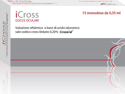 ICROSS SOLUZIONE OFTALMICA ACIDO IALURONICO CROSS-LINKATO 0,2% 15 MONODOSI DA 0,35 ML - Farmacia Del Monaco