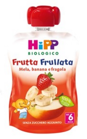 HIPP BIO FRUTTA FRULLATA MELA BANANA FRAGOLA 90 G - Farmacia Del Monaco