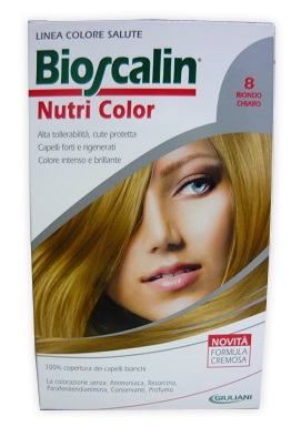 BIOSCALIN NUTRI COLOR 8 BIONDO CHIARO SINCROB 124 ML - Farmacia Del Monaco