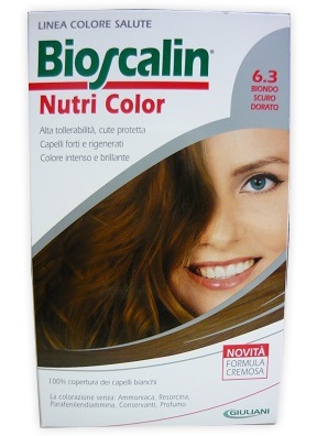 BIOSCALIN NUTRI COLOR 6,3 BIONDO SCURO DORATO SINCROB 124 ML - Farmacia Del Monaco