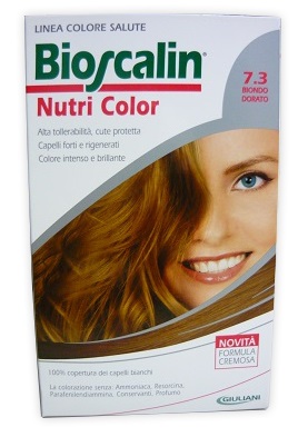 BIOSCALIN NUTRI COLOR 7,3 BIONDO DORATO SINCROB 124 ML - Farmacia Del Monaco