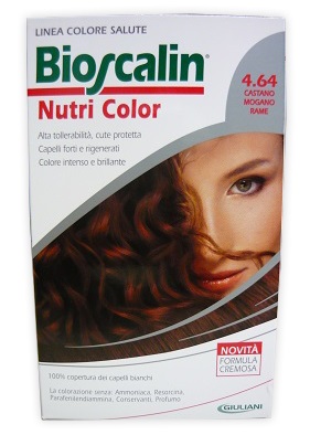 BIOSCALIN NUTRI COLOR 4,64 CASTANO MOGANO RAME 124 ML - Farmacia Del Monaco