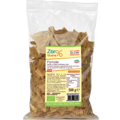 ZER% GLUTINE FARFALLE DI RISO INTEGRALE BIO 500 G - Farmacia Del Monaco