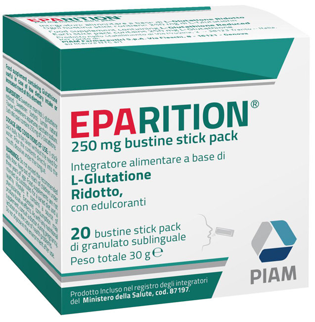 EPARITION 20 BUSTINE STICK PACK DA 250 MG DI GRANULATO SUBLINGUALE - Farmacia Del Monaco