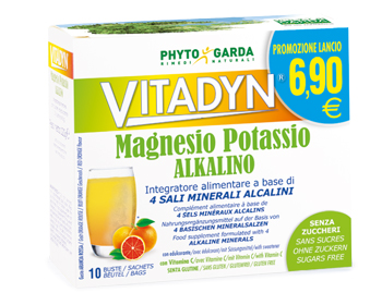 VITADYN MAGNESIO POTASSIO ALKALINO SENZA ZUCCHERO 10 BUSTINE - Farmacia Del Monaco