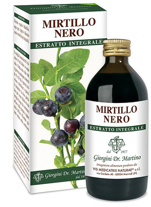 MIRTILLO NERO ESTRATTO INTEGRALE 200 ML - Farmacia Del Monaco