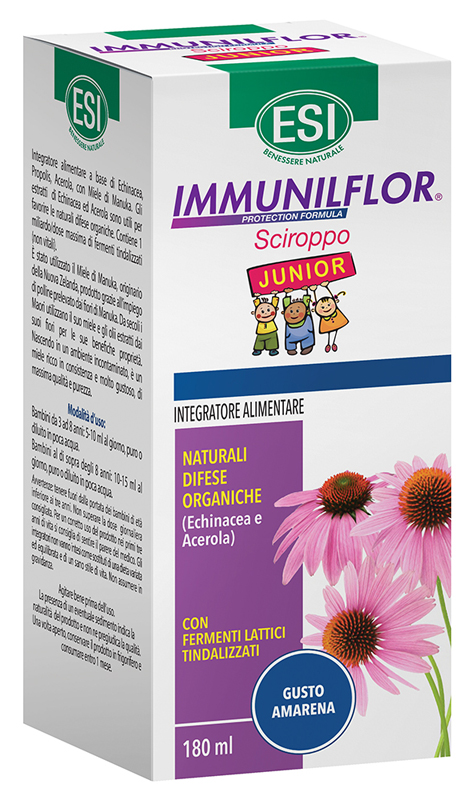 ESI IMMUNILFLOR SCIROPPO JUNIOR 180 ML - Farmacia Del Monaco