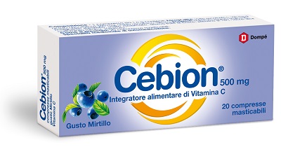 CEBION MASTICABILE MIRTILLO VITAMINA C 500 MG 20 COMPRESSE - Farmacia Del Monaco