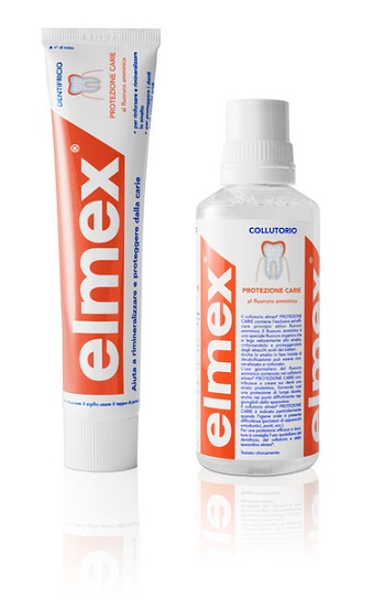 ELMEX PROTEZIONE CARIE DENTIFRICIO 75 ML + COLLUTORIO 100 ML CON SLEEVE - Farmacia Del Monaco