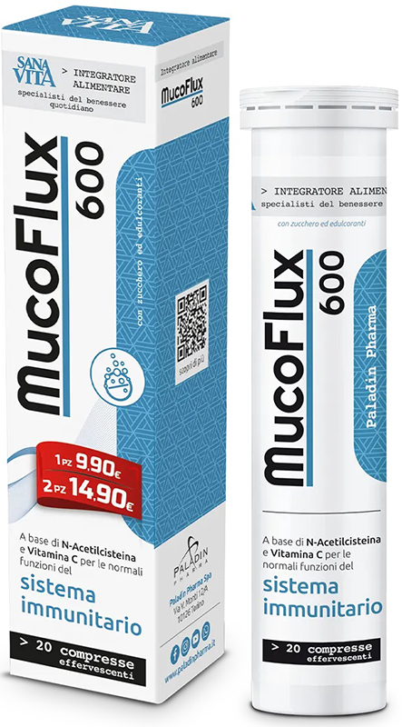 SANAVITA MUCOFLUX 600 20 CAPSULE EFFERVESCENTI - Farmacia Del Monaco
