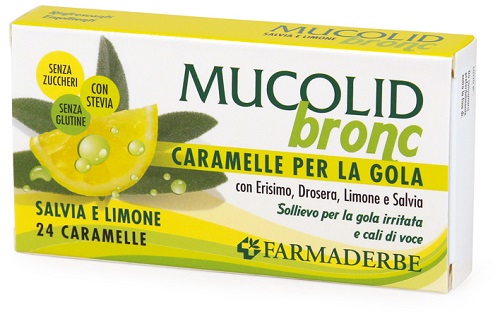 MUCOLID BRONC SALVIA & LIMONE 24 CARAMELLE - Farmacia Del Monaco