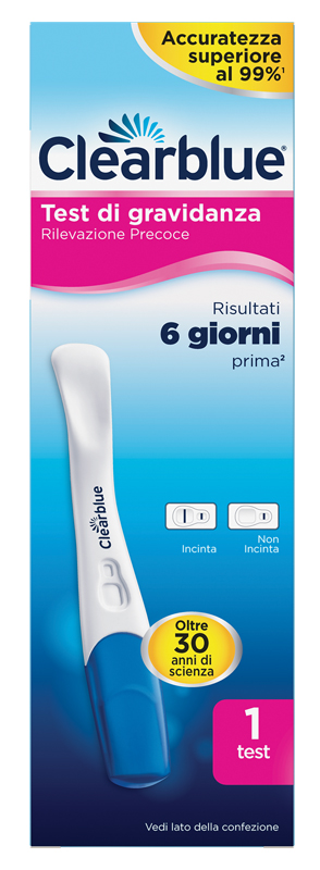 TEST DI GRAVIDANZA CLEARBLUE RILEVAZIONE PRECOCE 1 PEZZO - Farmacia Del Monaco