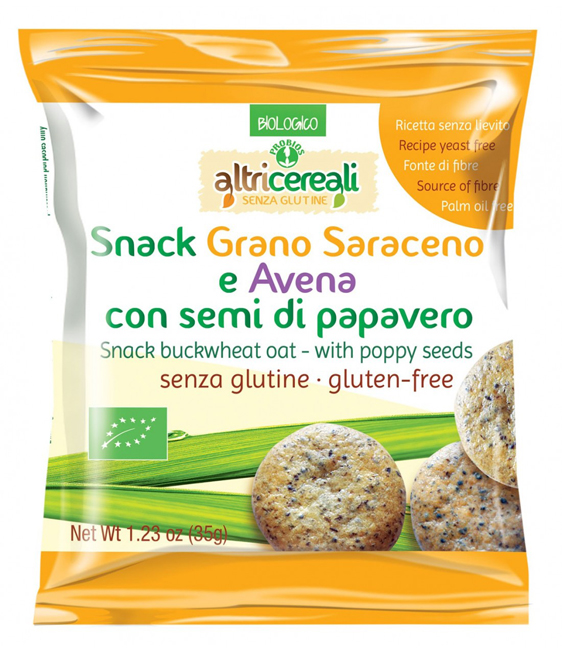 ALTRICEREALI SNACK SARACENO E AVENA CON SEMI DI PAPAVERO 35 G - Farmacia Del Monaco
