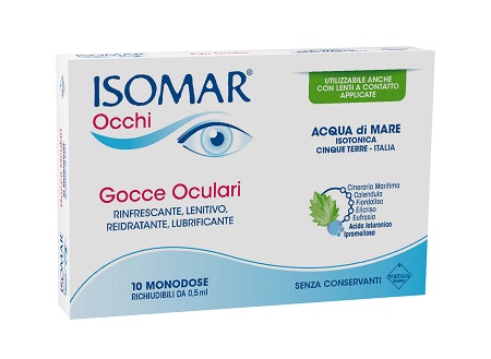 ISOMAR OCCHI GOCCE OCULARI ALL'ACIDO IALURONICO 0,20% 10 FLACONCINI - Farmacia Del Monaco