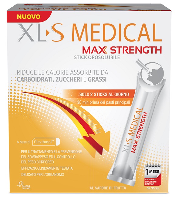 XLS MEDICAL MAX STRENGTH 60 STICK OROSOLUBILI - Farmacia Del Monaco
