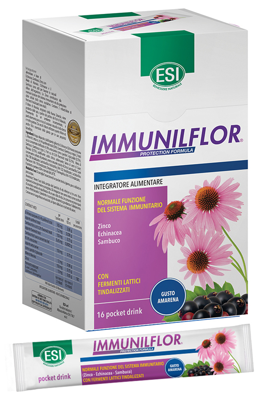 ESI IMMUNILFLOR POCKET DRINK 16 POCKET DRINK - Farmacia Del Monaco