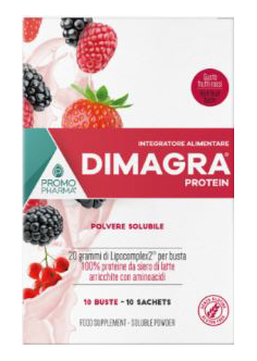 DIMAGRA PROTEIN RED FRUIT 10 BUSTE - Farmacia Del Monaco