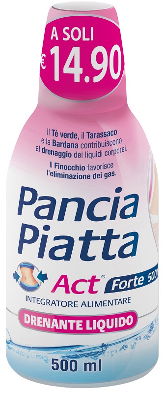 PANCIA PIATTA ACT FORTE DRENANTE LIQUIDO 500 ML - Farmacia Del Monaco