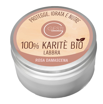 GESTI 100% KARITE' BIO 10 ML ROSA DAMASCENA LABBRA - Farmacia Del Monaco