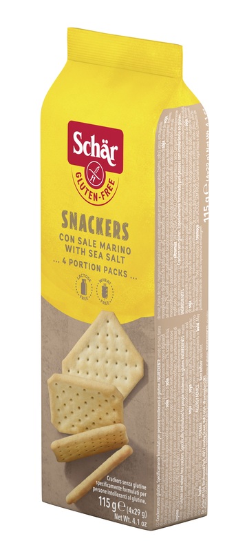 SCHAR SNACKERS CRACKERS CON SALE MARINO SENZA LATTOSIO 4 PORZIONI DA 29 G - Farmacia Del Monaco