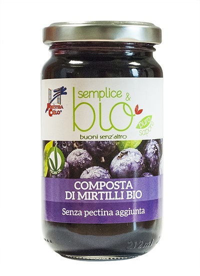 SEMPLICE&BIO COMPOSTA DI MIRTILLI SENZA PECTINA 220 G - Farmacia Del Monaco