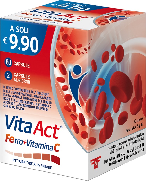 VITA ACT FERRO+VITAMINA C 60 CAPSULE - Farmacia Del Monaco