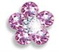 ORECCHINI STERILI BJT941 CRYS FLOWER ROSE/WHIT - Farmacia Del Monaco