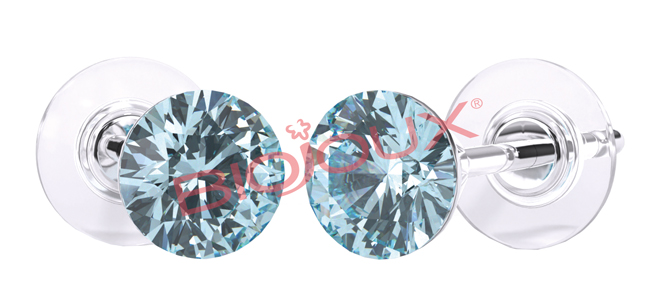 ORECCHINI STERILI BJT945 SWA CRYSTAL AQUAMARINE - Farmacia Del Monaco