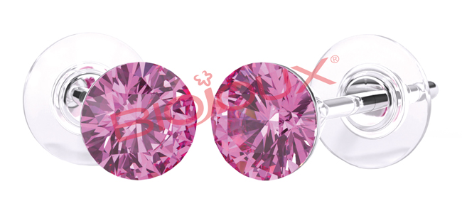 ORECCHINI STERILI BJT946 SWA CRYSTAL ROSE - Farmacia Del Monaco