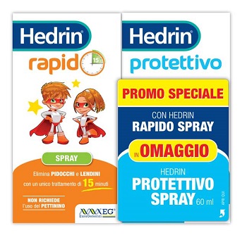 HEDRIN RAPIDO SPRAY PROMO + HEDRIN PROTETTIVO OMAGGIO - Farmacia Del Monaco
