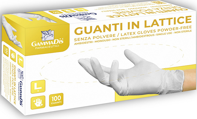 GUANTI LATTICE SENZA POLVERE SMALL 100 PEZZI GAMMADIS - Farmacia Del Monaco