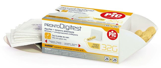 LANCETTE PUNGIDITO PIC PRONTO DIGITEST GAUGE 32 25 PEZZI - Farmacia Del Monaco