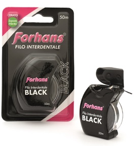 FORHANS FILO INTERDENTALE BLACK 50 METRI - Farmacia Del Monaco