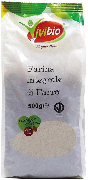 FARINA DI FARRO INTEGRALE VIVIBIO 500 G - Farmacia Del Monaco