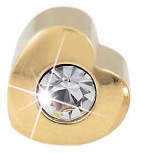 CUORE ORO 4MM CRISTALLO - Farmacia Del Monaco