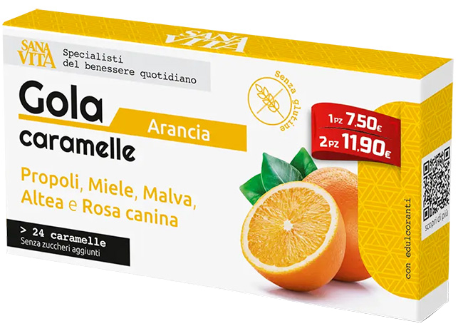 SANAVITA GOLA ARANCIA 24 COMPRESSE - Farmacia Del Monaco