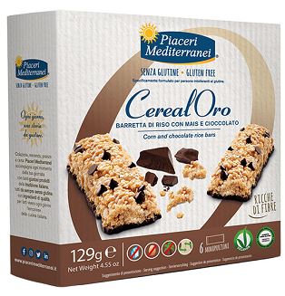 PIACERI MEDITERRANEI BARRETTA DI RISO CON MAIS E CIOCCOLATO 129 G - Farmacia Del Monaco