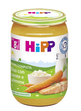HIPP PAPPA PRONTA RISO CAROTE SALMONE 220 G - Farmacia Del Monaco