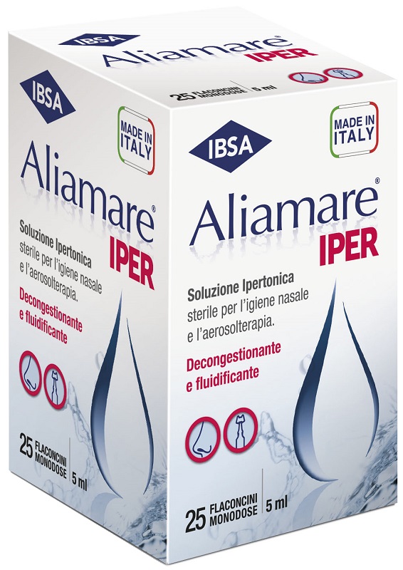 ALIAMARE IPER 25 FLACONCINI IPERTONICI DA 5 ML - Farmacia Del Monaco