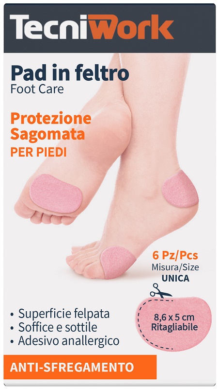PAD IN FELTRO SAGOMATO 8,6X5CM 6 PEZZI - Farmacia Del Monaco