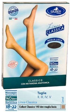 SAUBER CLASSICO COLLANT 140 DENARI MAGLIA LISCIA CAMEL 2 - Farmacia Del Monaco