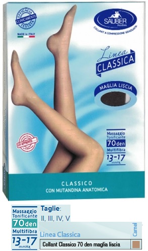 SAUBER CLASSICO COLLANT 70 DENARI MAGLIA LISCIA CAMEL 5 - Farmacia Del Monaco