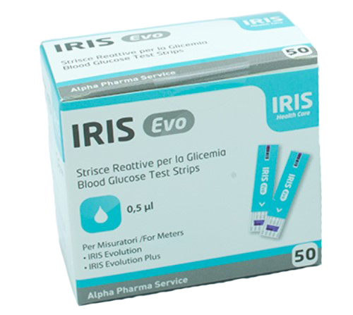 STRISCE MISURAZIONE GLICEMIA IRIS EVO 50 PEZZI - Farmacia Del Monaco