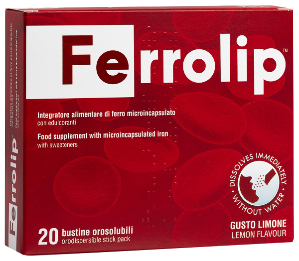 FERROLIP 20 BUSTINE OROSOLUBILI GUSTO LIMONE - Farmacia Del Monaco