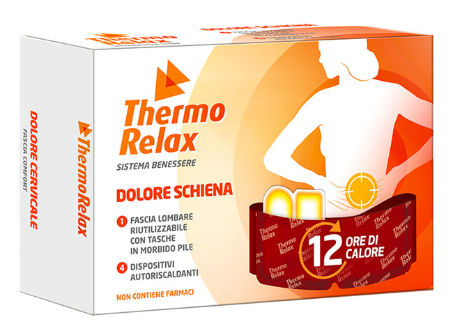 THERMORELAX FASCIA LOMBARE DOLORE SCHIENA+4 DISPOSITIVI AUTORISCALDANTI - Farmacia Del Monaco