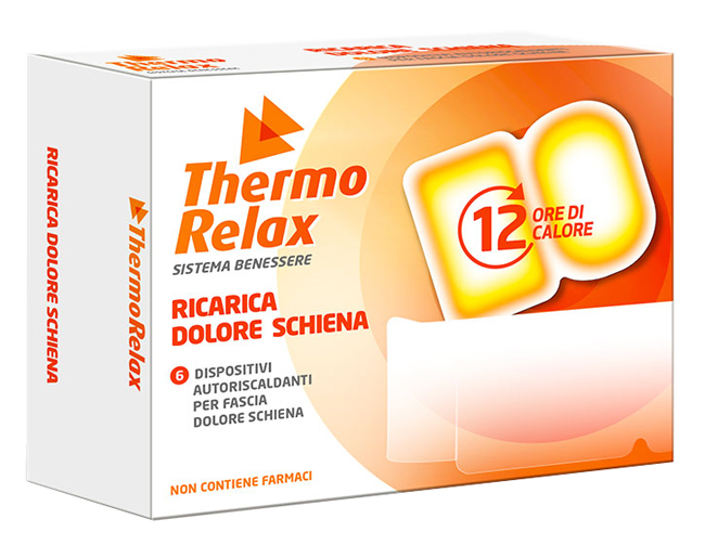 THERMORELAX RICARICA PER FASCIA DOLORE LOMBARE 6 DISPOSITIVI AUTORISCALDANTI - Farmacia Del Monaco
