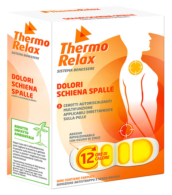 THERMORELAX CEROTTO AUTORISCALDANTE DOLORE SCHIENA/SPALLE 3 PEZZI - Farmacia Del Monaco